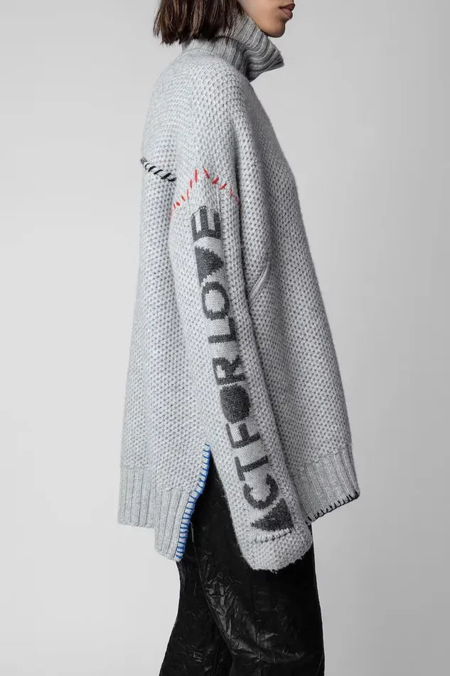 Zadig and Voltaire Sweaters and Knitwear ALMA RC POCKET GREY 8211 Women Zadig and Voltaire Sweaters and Knitwear ALMA RC POCKET GREY 8211 Women