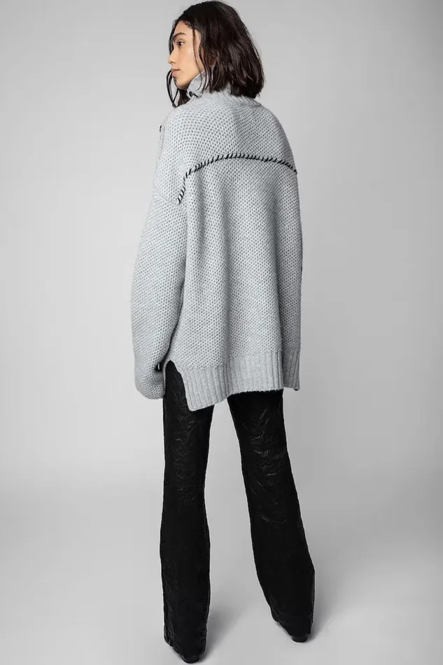 Zadig and Voltaire Sweaters and Knitwear ALMA RC POCKET GREY 8211 Women Zadig and Voltaire Sweaters and Knitwear ALMA RC POCKET GREY 8211 Women