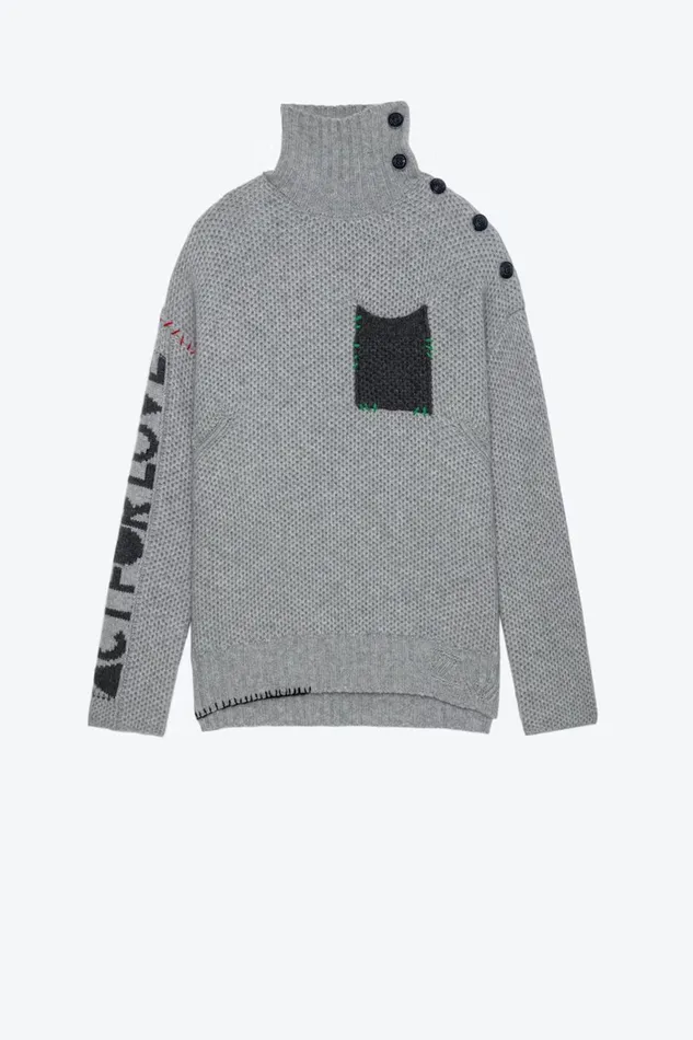 Zadig and Voltaire Sweaters and Knitwear ALMA RC POCKET GREY 8211 Women Zadig and Voltaire Sweaters and Knitwear ALMA RC POCKET GREY 8211 Women