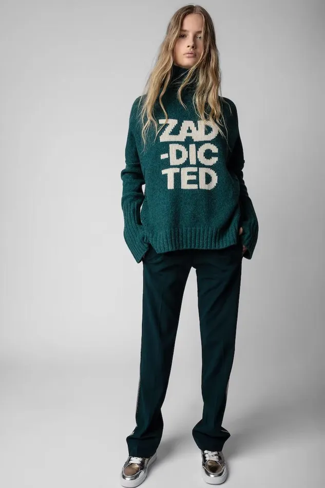 Zadig and Voltaire Sweaters and Knitwear ALMA ZADDICTED SWEAT PEACOCK 8211 Women