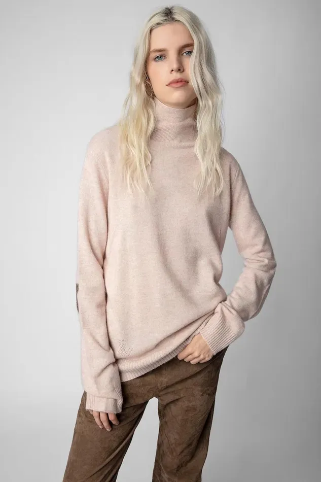 Zadig and Voltaire Sweaters and Knitwear GINNI PATCH BLUSH 8211 Women Zadig and Voltaire Sweaters and Knitwear GINNI PATCH BLUSH 8211 Women