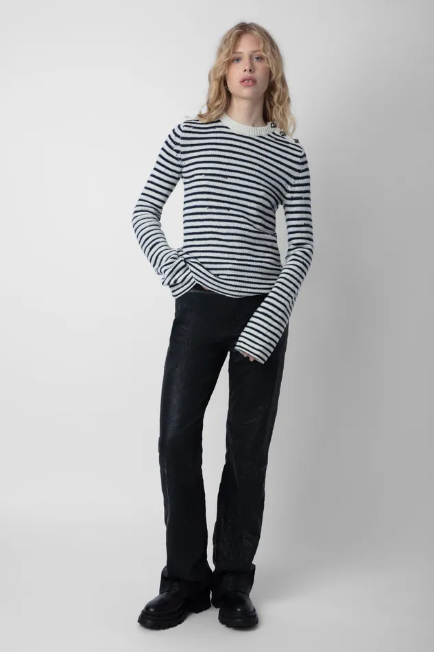 Zadig and Voltaire Sweaters and Knitwear JADE WE SWEATER SUGAR 8211 Women