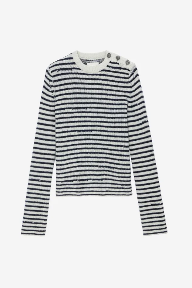 Zadig and Voltaire Sweaters and Knitwear JADE WE SWEATER SUGAR 8211 Women
