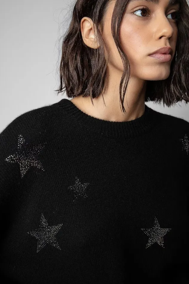 Zadig and Voltaire Sweaters and Knitwear MARKUS STARS BLACK 8211 Women Zadig and Voltaire Sweaters and Knitwear MARKUS STARS BLACK 8211 Women