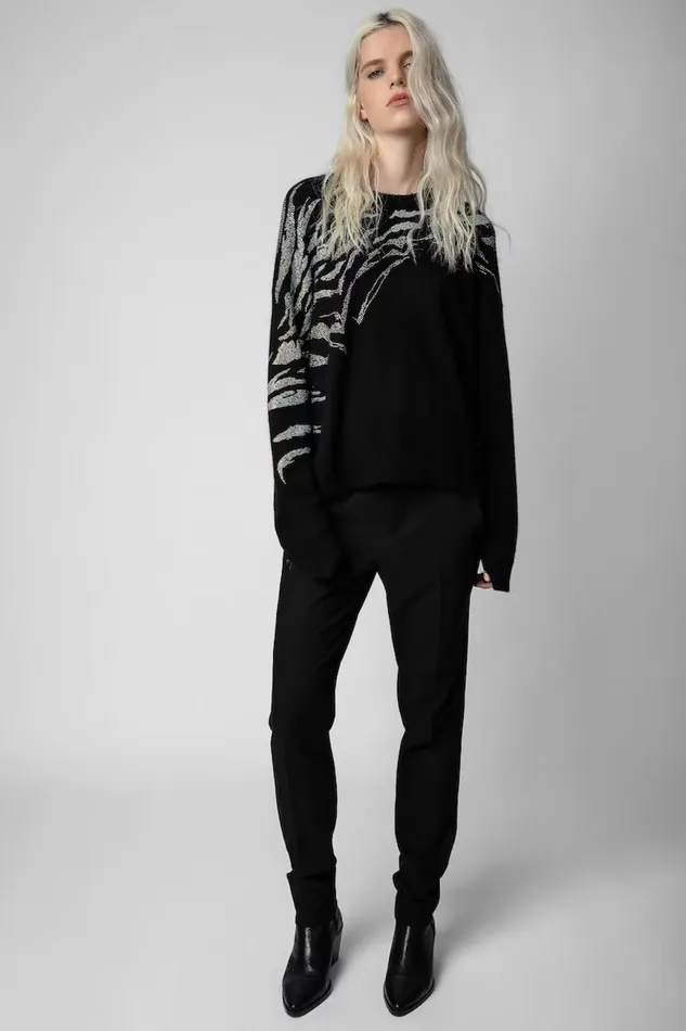 Zadig and Voltaire Sweaters and Knitwear MARKUS TIGER BLACK 8211 Women