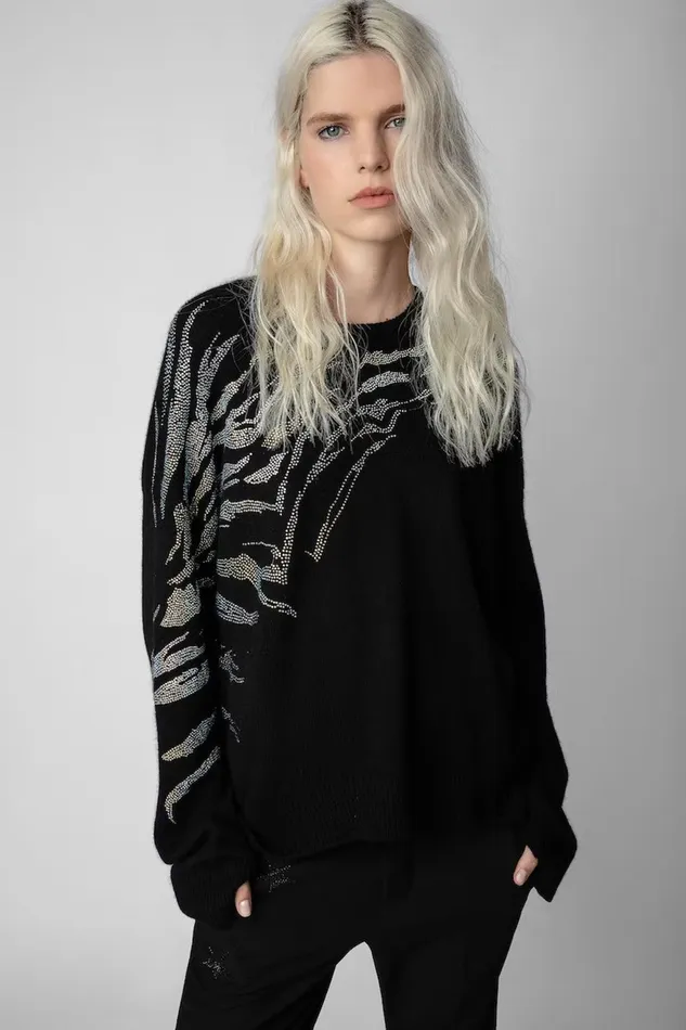 Zadig and Voltaire Sweaters and Knitwear MARKUS TIGER BLACK 8211 Women Zadig and Voltaire Sweaters and Knitwear MARKUS TIGER BLACK 8211 Women