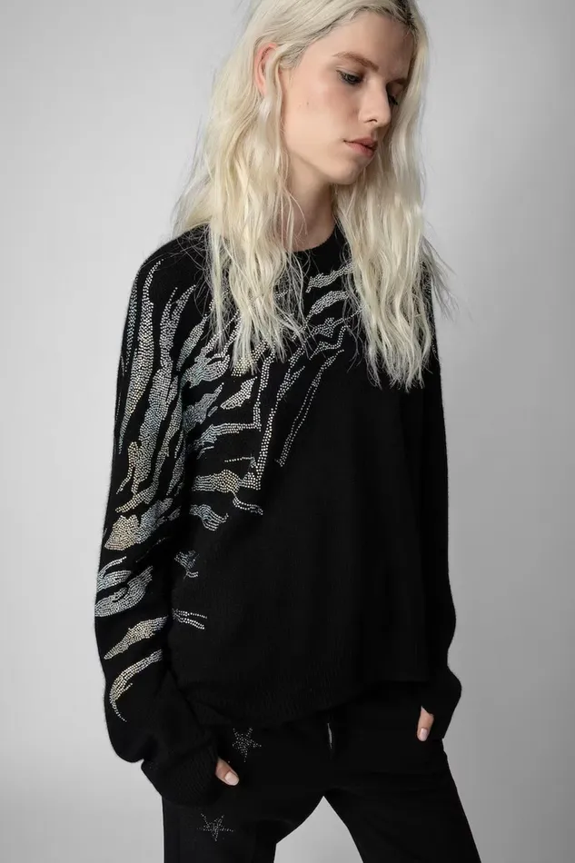 Zadig and Voltaire Sweaters and Knitwear MARKUS TIGER BLACK 8211 Women Zadig and Voltaire Sweaters and Knitwear MARKUS TIGER BLACK 8211 Women