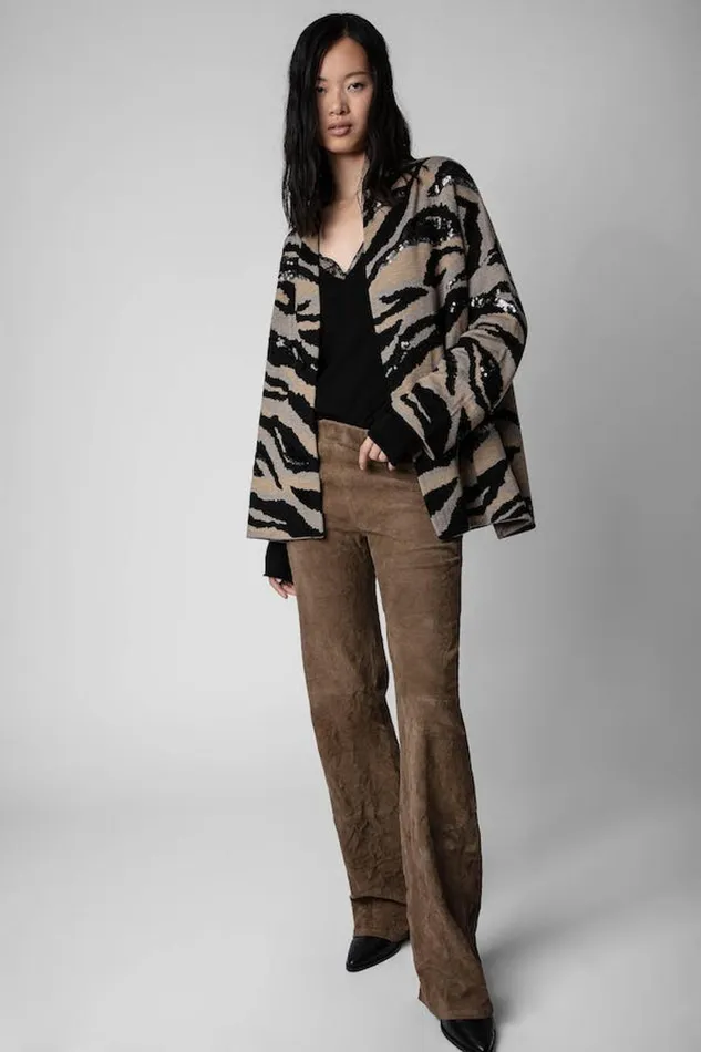 Zadig and Voltaire Sweaters and Knitwear MAYA TIGER COGNAC 8211 Women