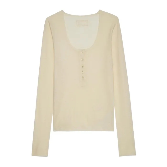 Zadig and Voltaire Sweaters and Knitwear MILA SWEATER BUTTER 8211 Women Zadig and Voltaire Sweaters and Knitwear MILA SWEATER BUTTER 8211 Women