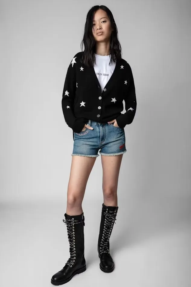 Zadig and Voltaire Sweaters and Knitwear MIRKA STAR BLACK 8211 Women