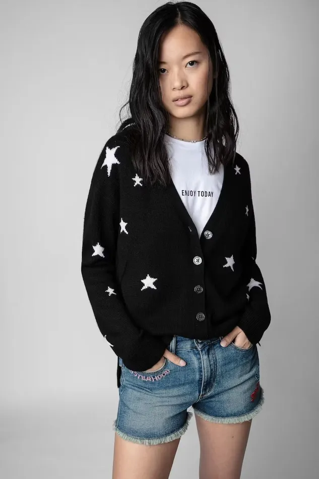 Zadig and Voltaire Sweaters and Knitwear MIRKA STAR BLACK 8211 Women Zadig and Voltaire Sweaters and Knitwear MIRKA STAR BLACK 8211 Women