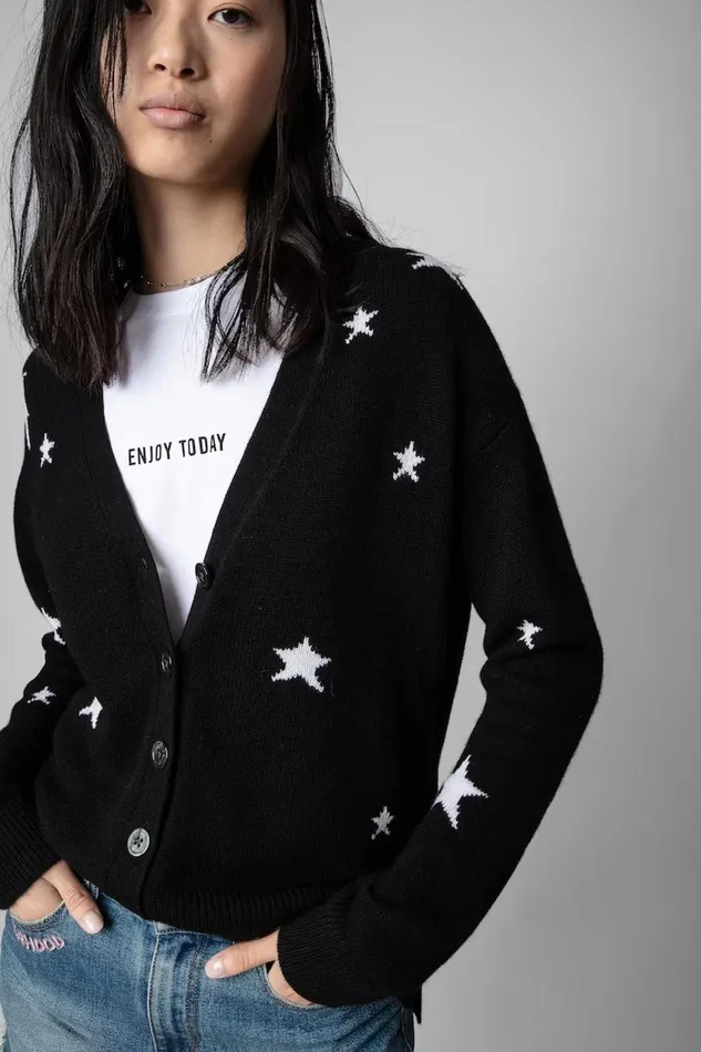 Zadig and Voltaire Sweaters and Knitwear MIRKA STAR BLACK 8211 Women Zadig and Voltaire Sweaters and Knitwear MIRKA STAR BLACK 8211 Women