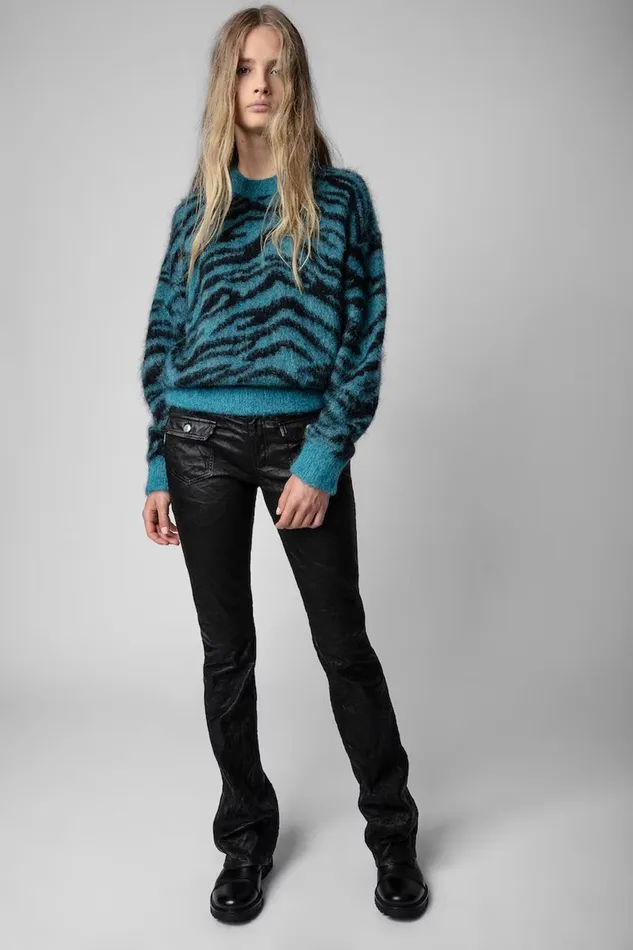 Zadig and Voltaire Sweaters and Knitwear RITA TIGER BLUE 8211 Women Zadig and Voltaire Sweaters and Knitwear RITA TIGER BLUE 8211 Women