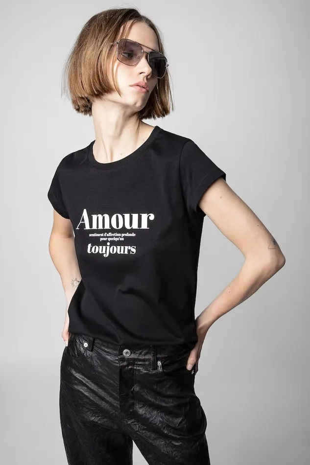 Zadig and Voltaire TShirts SKINNY TOUJOURS B BLACK 8211 Women