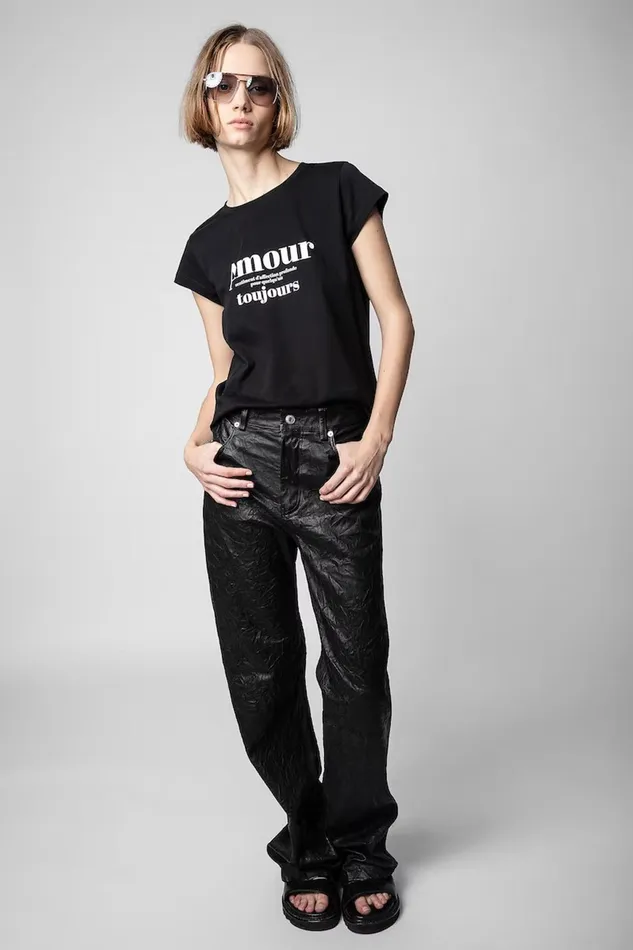 Zadig and Voltaire TShirts SKINNY TOUJOURS B BLACK 8211 Women Zadig and Voltaire TShirts SKINNY TOUJOURS B BLACK 8211 Women