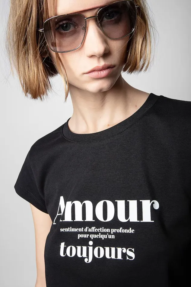 Zadig and Voltaire TShirts SKINNY TOUJOURS B BLACK 8211 Women Zadig and Voltaire TShirts SKINNY TOUJOURS B BLACK 8211 Women