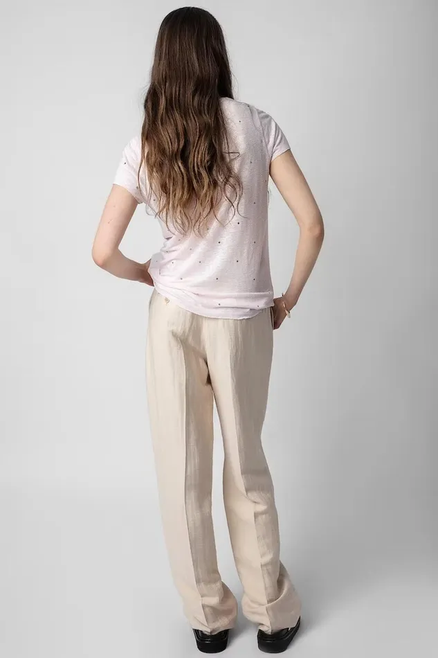 Zadig and Voltaire TShirts TUNISIEN STRASS DOT PINK 8211 Women Zadig and Voltaire TShirts TUNISIEN STRASS DOT PINK 8211 Women
